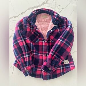 Fleece plaid toddler jacket